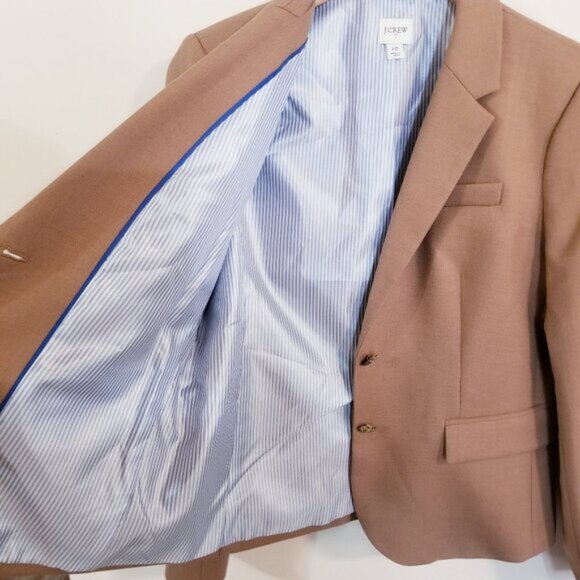Women’s J. Crew Factory Original Schoolboy Blazer Camel Tan – Sz 10 - Picture 6 of 9
